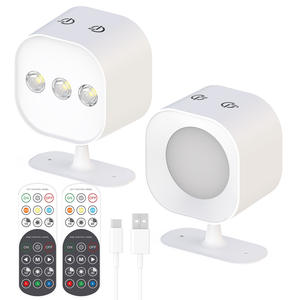 Appliques murales LED RGB rechargeables à piles, 3 températures de couleur, à intensité variable, commande tactile, design moderne pour salon et chambre à coucher - Product Image 6