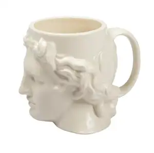 grec ancien tête sculpture Suppliers-Tasse David en céramique, grande capacité, vintage, grec, Apollo, tasse à café personnalisée, décoration de bureau, 1 pièce