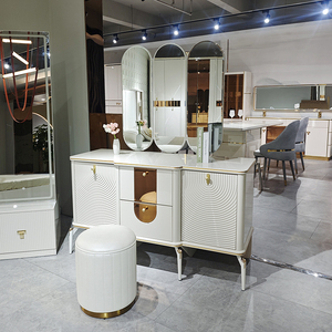 Giá rẻ thiết kế hiện đại bàn trang điểm trang điểm vanities gỗ Home phòng ngủ Set đồ nội thất LED dresser với gương - Product Image 2