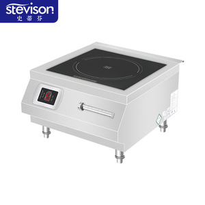 Table de cuisson à induction Stevison 8 kW en acier inoxydable avec écran numérique pour restaurant, idéale pour les plats sautés - Product Image 1
