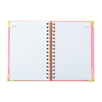 Logo personnalisé 2024 A5 Bagues en or spirale hebdomadaire mensuel planificateur Journal scolaire Agenda cahiers boîte-cadeau Manifestation