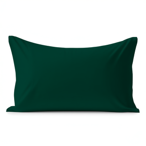 Taie d'oreiller 100% coton vert foncé taille allemande 80x80cm - Product Image 3