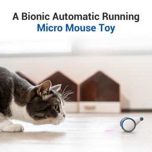 Juguete para Gatos Cheerble de Estilo Moderno, Dos Colores, con Diseño de Ratón Corredor, Juego de Escondite, Accesorio Electrónico con Aspecto Realista - Product Image 6