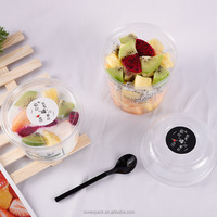 8oz/12oz/16oz/24oz/32oz Contenants de charcuterie à emporter en plastique jetables avec couvercles imprimables