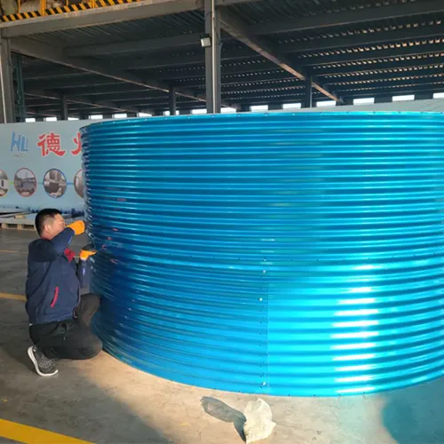 Sıcak galvanizli oluklu çelik tankı su ürünleri yetiştiriciliği sulama tarım yağmur suyu toplama modüler oluklu Tank