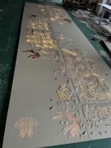 لوحة حائط خلفية متوهجة حديثة ثلاثية الأبعاد من الجلد ، ديكور منزلي عالي الجودة ، مقاوم للماء ومقاوم للرطوبة - Product Image 4