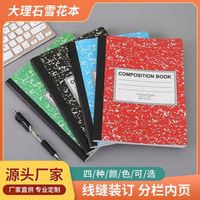 Cahier de composition scolaire personnalisé, reliure agrafée et cousue, papier kraft, 60 feuilles, imprimé CMJN, cahier d'exercices pour étudiants