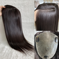 Prothèse capillaire Beauty Girl en cheveux humains vierges, taille 13x17cm, avec base en peau humaine ultra-fine, technique d'injection sans retour, pour un effet cuir chevelu biologique