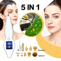 Appareil de beauté 5 en 1 à aiguille chaude et plasma pour l'élimination de l'acné, portable, pour le soin de la peau à domicile, traitement de l'acné, nettoyage des pores, soin du visage