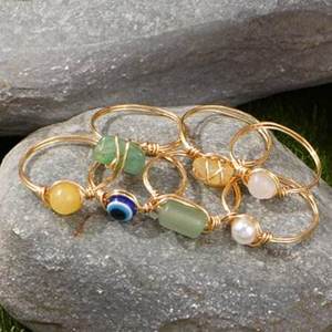 Anillos de Dedo Unisex Clásicos con Cuentas de Piedra Natural, Energía Curativa, Regalo de Piedras Preciosas - Product Image 2