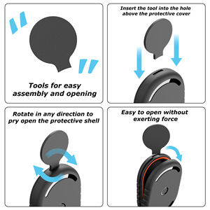 Soporte Adhesivo para <span class=keywords><strong>Xiaomi</strong></span> Tag, Carcasa Impermeable de ABS con Adhesivo para Pegar en Bicicletas, Equipaje y Más, para <span class=keywords><strong>Xiaomi</strong></span> Tag - Product Image 3