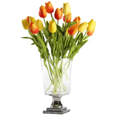 5つのチューリップの束花束柔らかいシリコン手ネクタイ造花卸売造花保湿感チューリップ