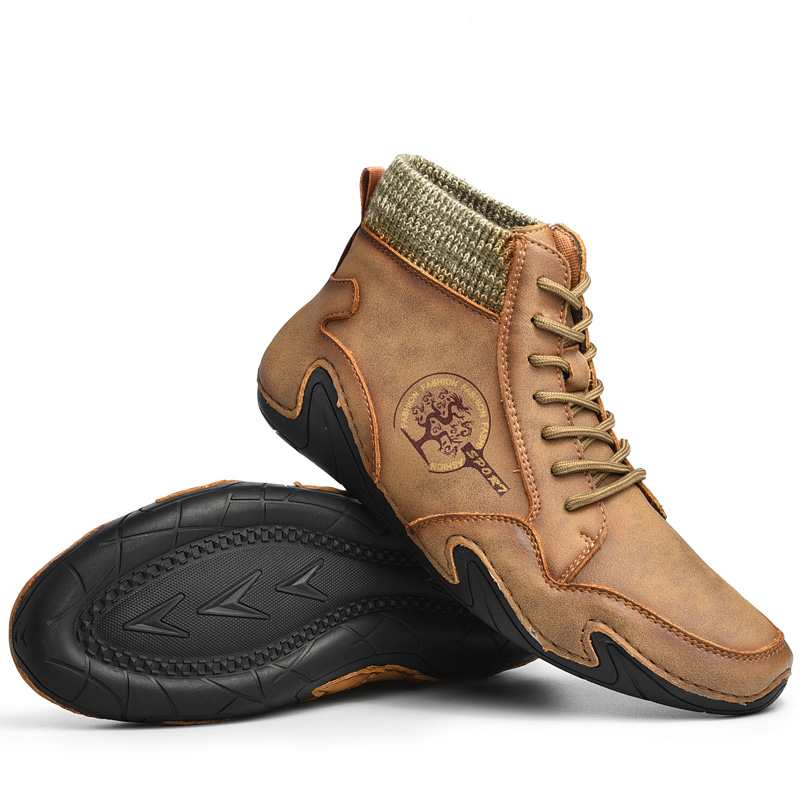 Женские и мужские ботинки, повседневные водонепроницаемые уличные теплые Нескользящие ботильоны из искусственной кожи на резиновой платформе