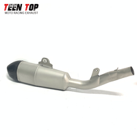 Silenziatore di Scarico Modificato per Moto Fuoristrada Kawasaki KX 250 e KXF 250, in Acciaio Inox