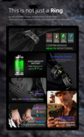 Bague connectée OEM Android avec suivi continu du rythme cardiaque et du sommeil, alertes, application de santé contrôlée, en acier inoxydable, étanche IP68