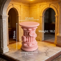 Accessoires de décoration de bureau en résine de style européen réaliste, colonnes classiques pour maison de poupée miniature, colonne romaine DIY