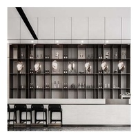 Nouveau design armoire de bar à vin casier à vin vitrine moderne meubles de salon armoire à vin en bois affichage