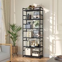 Estantería de madera para el hogar, mueble de estilo moderno para sala de estar, estantería de libros combinada de Metal