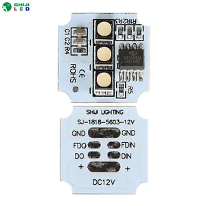 20毫米x 20毫米方形像素发光二极管灯，UCS5603集成电路4096灰度级，带3pcs smd 3535 RGB发光二极管点灯