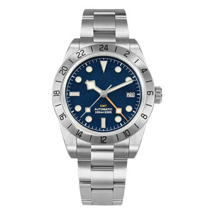 Nuevo Reloj Mecánico Automático GMT de Lujo con Cristal de Zafiro, Bisel de Acero Inoxidable, Revestimiento Superluminoso, para Hombre, 10 ATM - Product Image 4