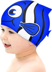 หมวกว่ายน้ำซิลิโคนรูปปลา<span class=keywords><strong>การ์ตูน</strong></span>สำหรับเด็ก |   หมวกว่ายน้ำกันน้ำกันลื่นยืดหยุ่นสีสันสดใสสำหรับเด็กชายเด็กหญิงเด็กวัยหัดเดิน<span class=keywords><strong>สระ</strong></span>ว่ายน้ำ - Product Image 3