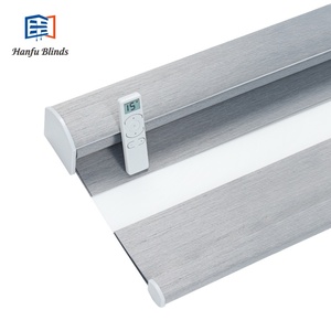 Persiana Enrollable Motorizada con Cubierta Curva, Precio Accesible, Persianas <span class=keywords><strong>Enrollables</strong></span> Zebra para Ventanas de Oficina, Persianas Zebra de Doble Capa - Product Image 1