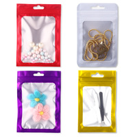 Sacs à fermeture éclair à fond plat en papier d'aluminium laminé imprimé sur mesure Mini pochette pour boucles d'oreilles Logos pochette à fermeture éclair en plastique sacs personnalisés en plastique