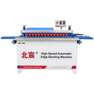 Straight line auto edge bander machine with fine trimming corner rounding china end cutter