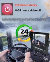 Enregistreur DVR 7 pouces 4CH moniteur de recul de voiture camion bus camion camion van 1080P kit de système de caméra de recul