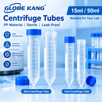 Tubes à centrifuger en plastique PP GLOBE KANG 15 ml 50 ml à fond conique, tubes à échantillons de laboratoire avec bouchon à vis pour culture cellulaire