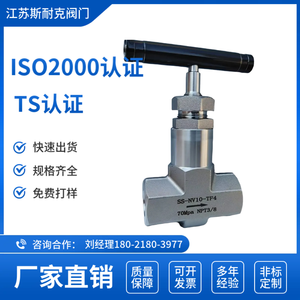 Valve à aiguille haute pression en acier inoxydable Ss-Nv10-Tf4, filetage interne 70Mpa Npt3/8 pour usage industriel - Product Image 5