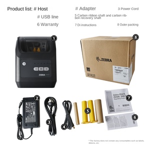 Gốc ngựa vằn Zebra zd421 nhiệt mã vạch máy in kỹ thuật số 300dpi Chất lượng cao và nhanh chóng in ấn Máy tính để bàn mã vạch máy in nhãn - Product Image 5