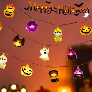 Guirlandes solaires LED d'Halloween, étanches, pour extérieur, décorations féériques, mignonnes, suspendues, pour fête, maison, jardin, cour, fenêtre, décoration artistique de citrouille - Product Image 4