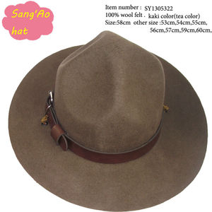 Nouveaux chapeaux de cowboy d'extérieur de style moderne avec 4 plis sur la couronne, en feutre de laine Fedora, pour hommes ou femmes élégants, en feutre de fourrure ou en feutre de lapin. - Product Image 3