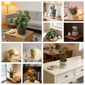 <span class=keywords><strong>Plante</strong></span> artificielle <span class=keywords><strong>Cosmos</strong></span> à 20 têtes, écologique et durable, en pot noir en plastique, pour la décoration de la maison et du bureau - Product Image 6