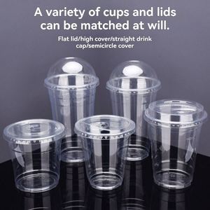 Gobelets jetables transparents en PET avec couvercles, calibre 98, 12/14/16/18/20/24 oz, personnalisables avec logo, pour café glacé, latte et jus - Product Image 5