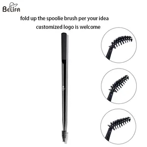 Customized Dual Ended Spatula Eyebrow Brow Soap Styling Mascara Brush Mini Brow Wax Lift Applicator Brow Gel Freeze Applicator