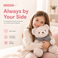 Ours en peluche interactif AI Kumma F-201, jouet parlant alimenté par GPT, compagnon IA pour enfants, animal en peluche noir et marron 35 cm, expédition immédiate