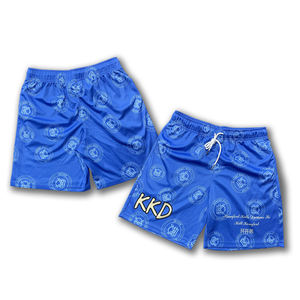 Wholesale Streetwear <b>Shorts</b> Custom Polyester Mesh Street Letter Sublimation <b>Men</b> Basketball <b>Shorts</b> - Product Image 1
