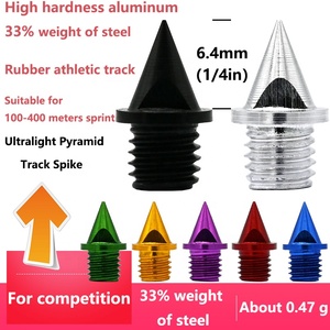 <span class=keywords><strong>Pointes</strong></span> d'athlétisme en aluminium 1/4 "Longueur Ultralight Pyramid Track Spike Shoes Remplacements pour <span class=keywords><strong>Cross</strong></span> <span class=keywords><strong>Country</strong></span> - Product Image 2