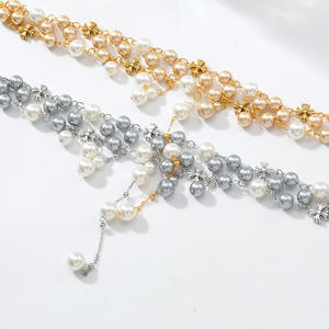 Collier ras du cou vintage élégant multicolore avec perles et pompons, personnalisé, nouvelle mode, luxe, perles, <span class=keywords><strong>croix</strong></span>, pour femmes - Product Image 4