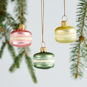 Décoration <span class=keywords><strong>de</strong></span> Noël en verre marin peinte à la main, écologique, en forme <span class=keywords><strong>de</strong></span> biscuits au chocolat - Product Image 2