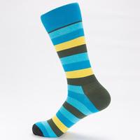 Calcetines de Algodón 200N con Rayas Horizontales Multicolores Arcoíris, Calcetines a Rayas con Bloques de Color en Contraste, Calcetines Vintage para Hombre, Calcetines de Algodón para Regalo
