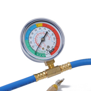 Manguera de Carga de Refrigerante para Aire Acondicionado de Automóvil R134A con Manómetro, 10M, Latón Flexible, Uso Industrial y de Garaje - Product Image 4