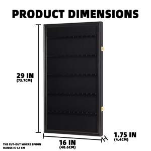 Étagère murale de collection pour 60 cuillères à thé souvenir en bois de pin massif personnalisé 2026, cadre de présentation en bois massif, vente en gros - Product Image 2