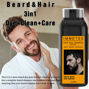 Tinte para <span class=keywords><strong>Barba</strong></span>, Cobertura de Raíces Grises, Crema de Tinte para Cabello Negro, Cobertura Temporal, Champú para Teñir la <span class=keywords><strong>Barba</strong></span> para Hombres - Product Image 5