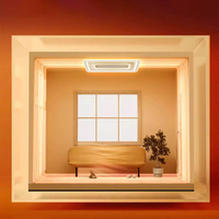 Nouveau ventilateur de chauffage de style hiver plus chaud salon ventilateur de plafond sans lame en cristal avec lumière et télécommande