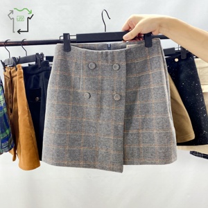 YiJiaYi gonna di lana di seconda mano <span class=keywords><strong>sottile</strong></span> Versatile lungo lungo passo gonne corte per donna estate articoli di moda gonna usata - Product Image 2