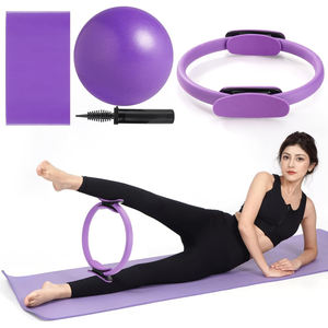 High Quality Yoga <b>Mat</b> Set With Pilates Ball Resistance Bands And <b>Fitness</b> Ring For Home Gym Training And Exercise Workout - Product Image 1