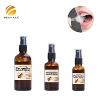 BEEHALL Rafraîchit l'haleine, apaise les maux de gorge, maintient l'hygiène buccale, spray à la propolis d'abeille sans alcool
